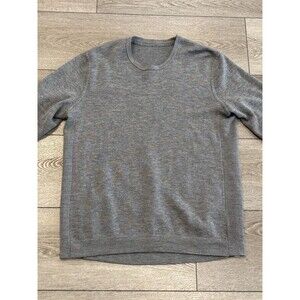 Lululemon New Venture Crewneck Wool Sweater Men’s Large Gray Casual